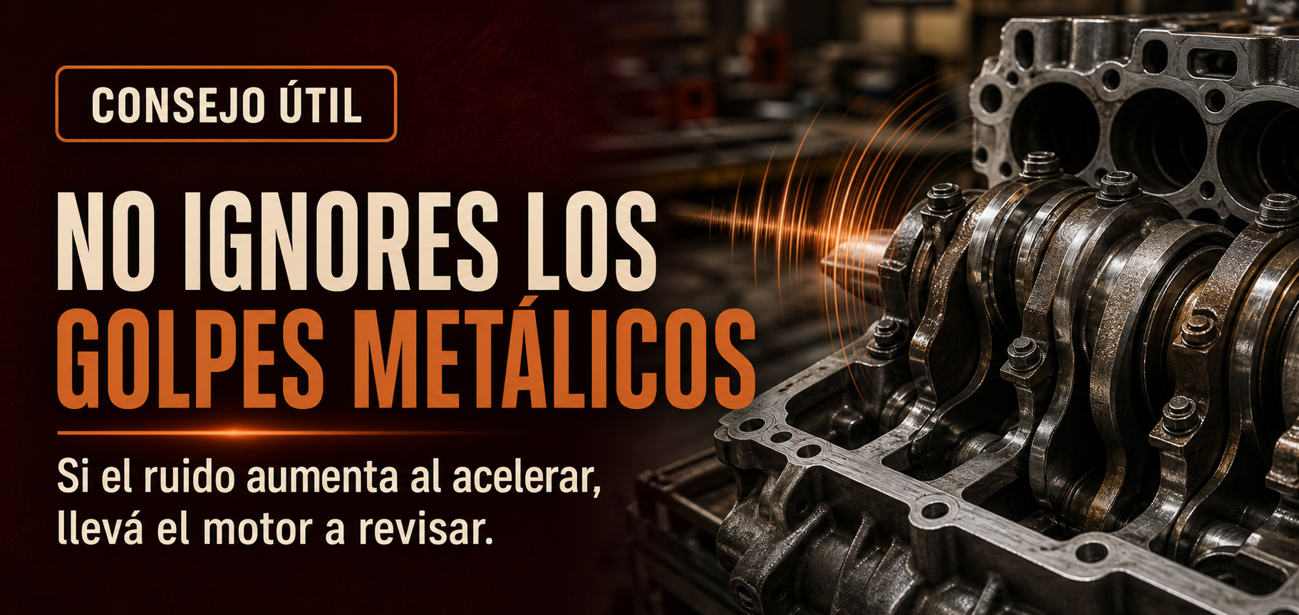 Consejo útil sobre golpes metálicos del motor
